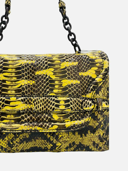 BOTTEGA VENETA Flap Black & Yellow Shoulder Bag