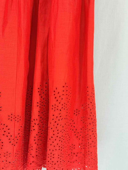 REBECCA VALLANCE Portia Red Size US 2 Midi Dress