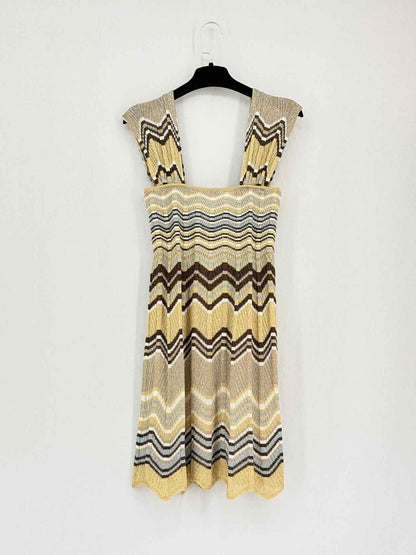 M MISSONI Gold Multicolor Zigzag Size US 6/4 Outfit Set
