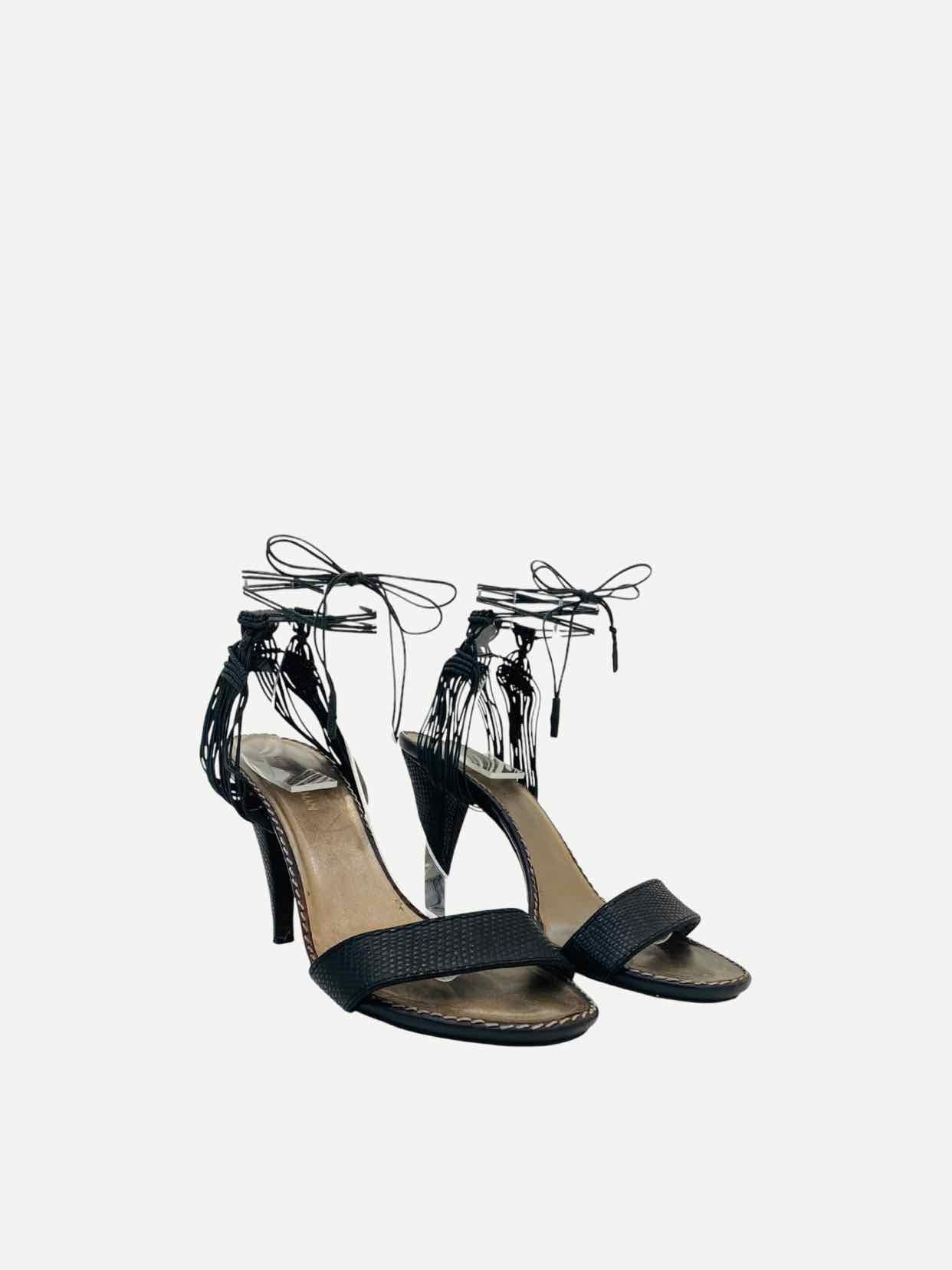 GIORGIO ARMANI Karung Black Heeled Sandals 37