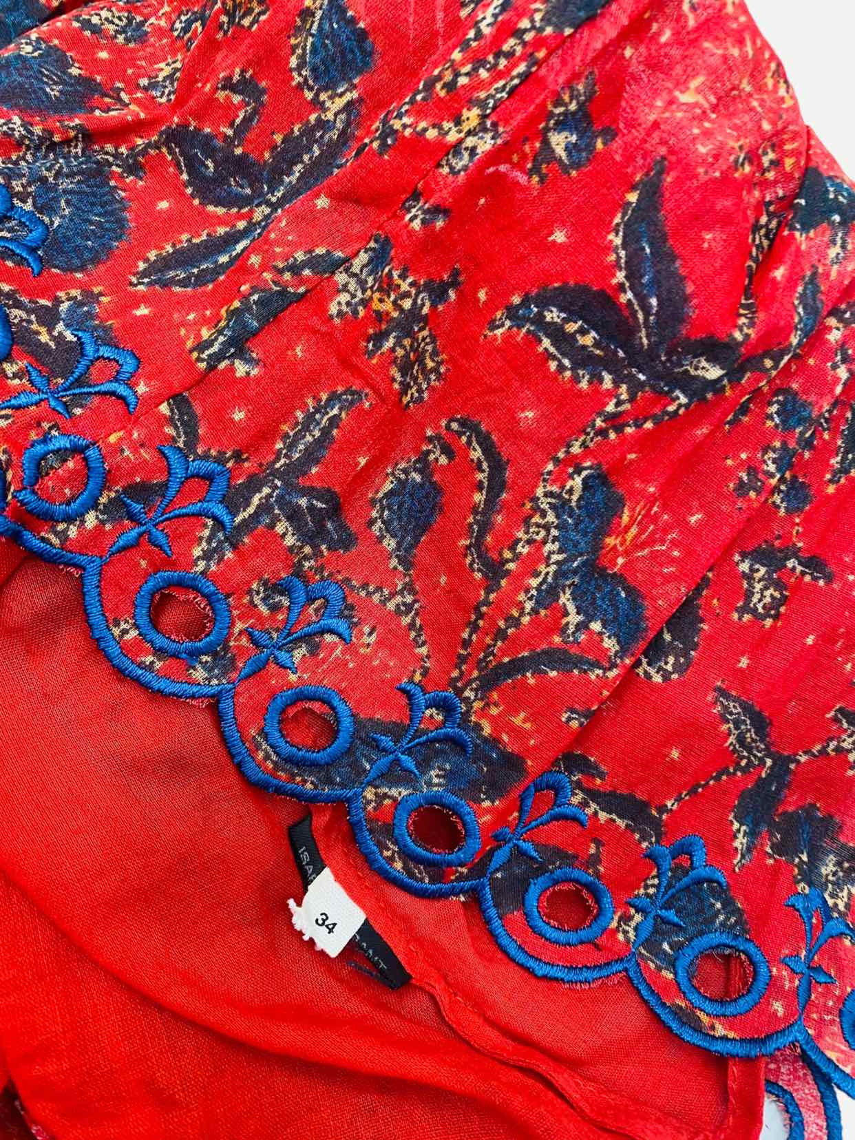 ISABEL MARANT ETOILE Red w/ Black Size US 2 Mini Skirt