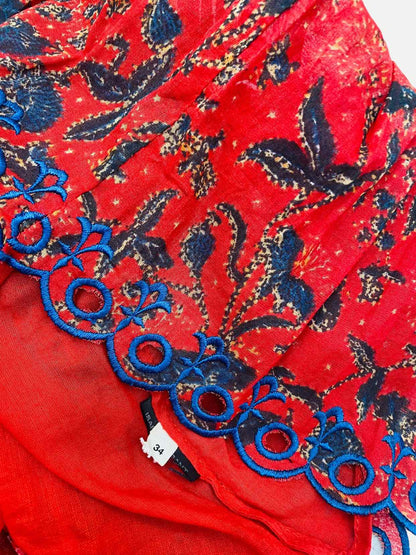 ISABEL MARANT ETOILE Red w/ Black Size US 2 Mini Skirt