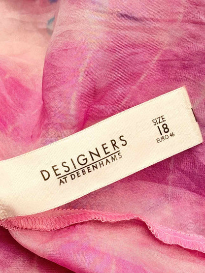 BUTTERFLY Pink Multicolor Size US 10 Knee Length Dress