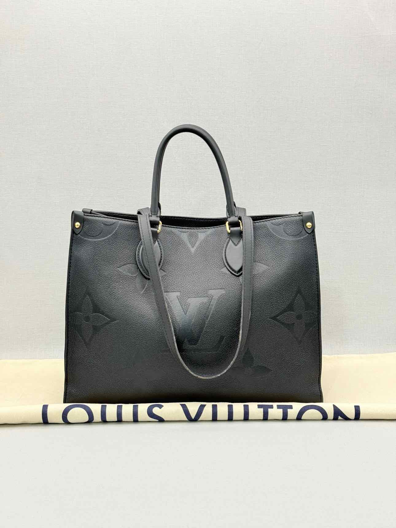 LOUIS VUITTON Onthego Black Tote Bag