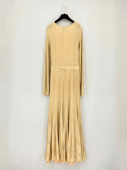 CHANEL 2016 Gold Size US 6 Long Dress