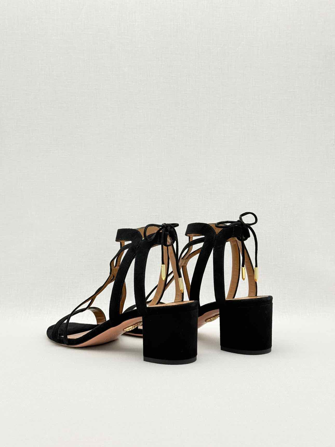 AQUAZZURA Fiji Black Size EU 39.5 Heeled Sandals