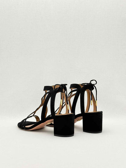 AQUAZZURA Fiji Black Size EU 39.5 Heeled Sandals