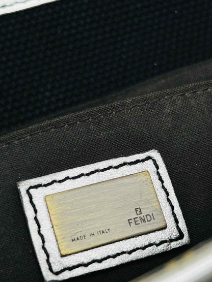 FENDI B Black & Silver Shoulder Bag
