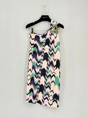 M MISSONI Pink Multicolor Size Medium Short Dress
