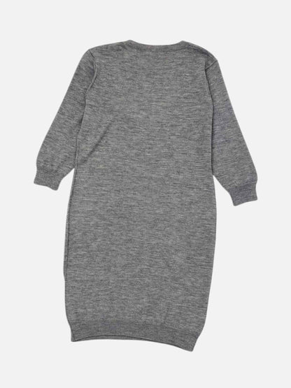 3.1 PHILLIP LIM Plunge Neckline Grey Jumper Dress