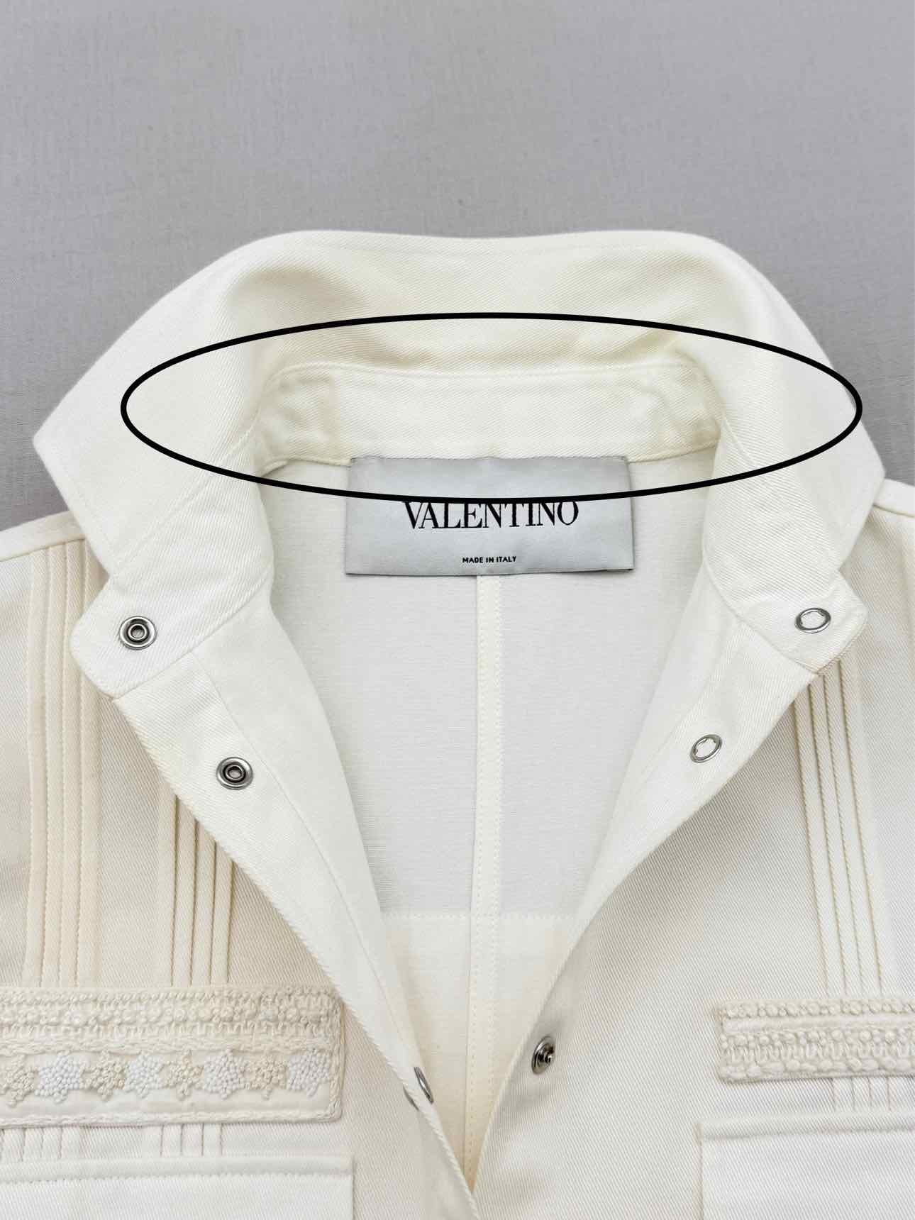 VALENTINO Off-white Embroidered Size US 2 Jacket