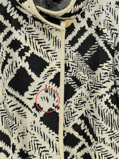 ST. JOHN White & Black Jacquard Size US 16 Jacket
