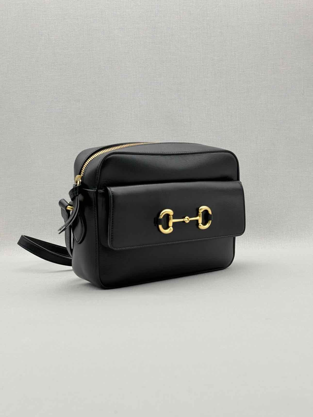 GUCCI Horsebit 1955 Black Shoulder Bag