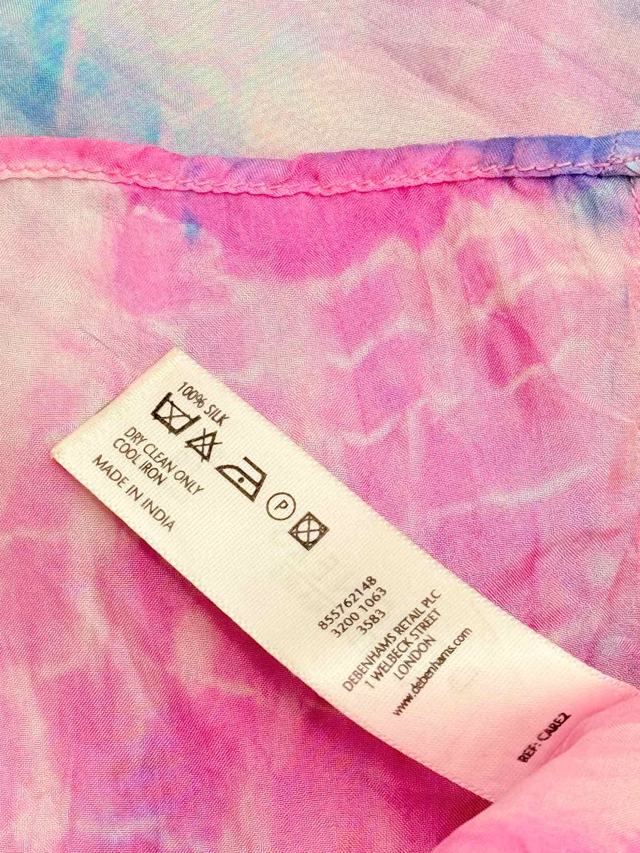 BUTTERFLY Pink Multicolor Size US 10 Knee Length Dress