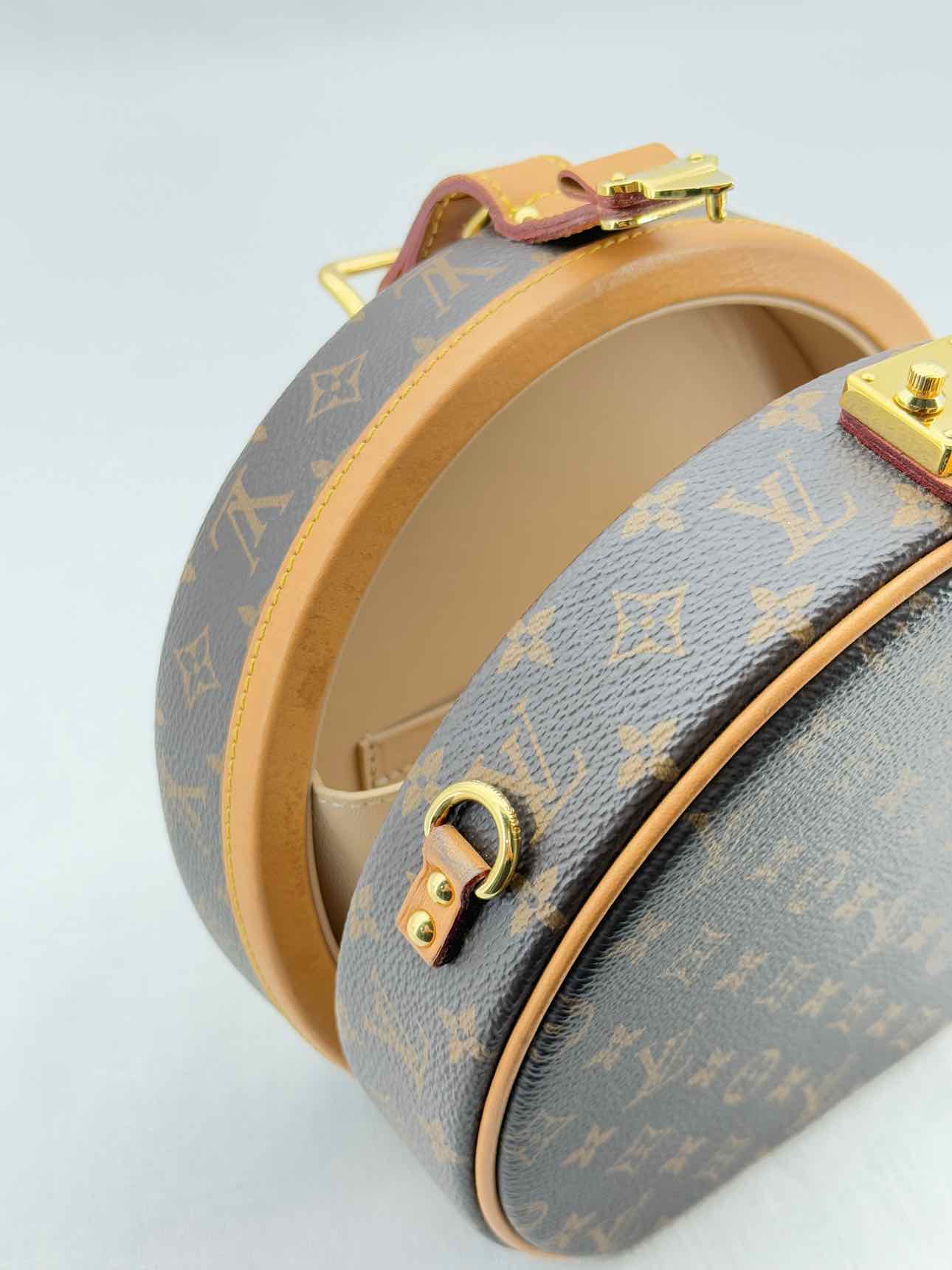 LOUIS VUITTON Petite Boite Chapeau Brown Top Handle