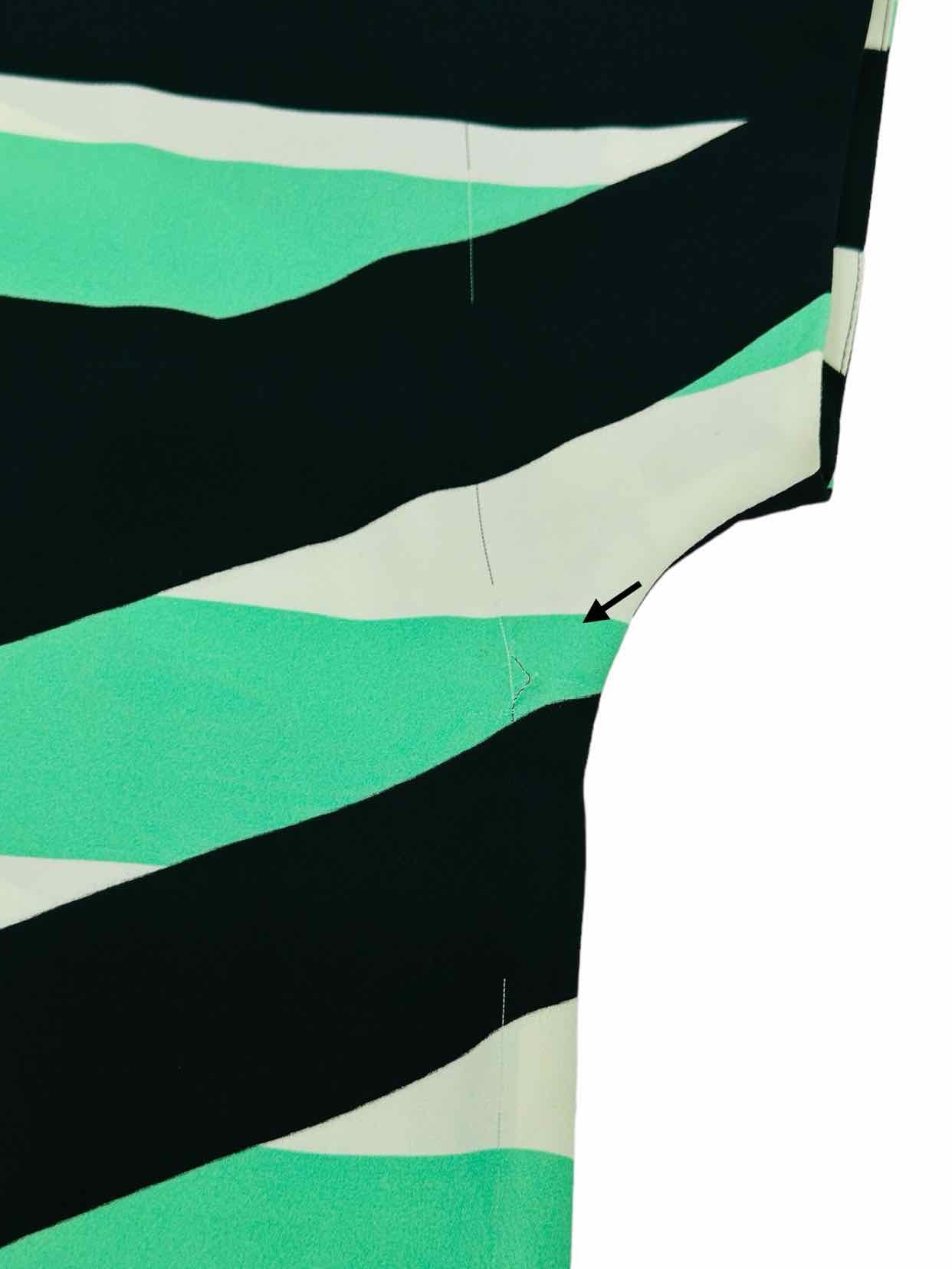 KENZO Mini Green & Black Stripes Mini Dress