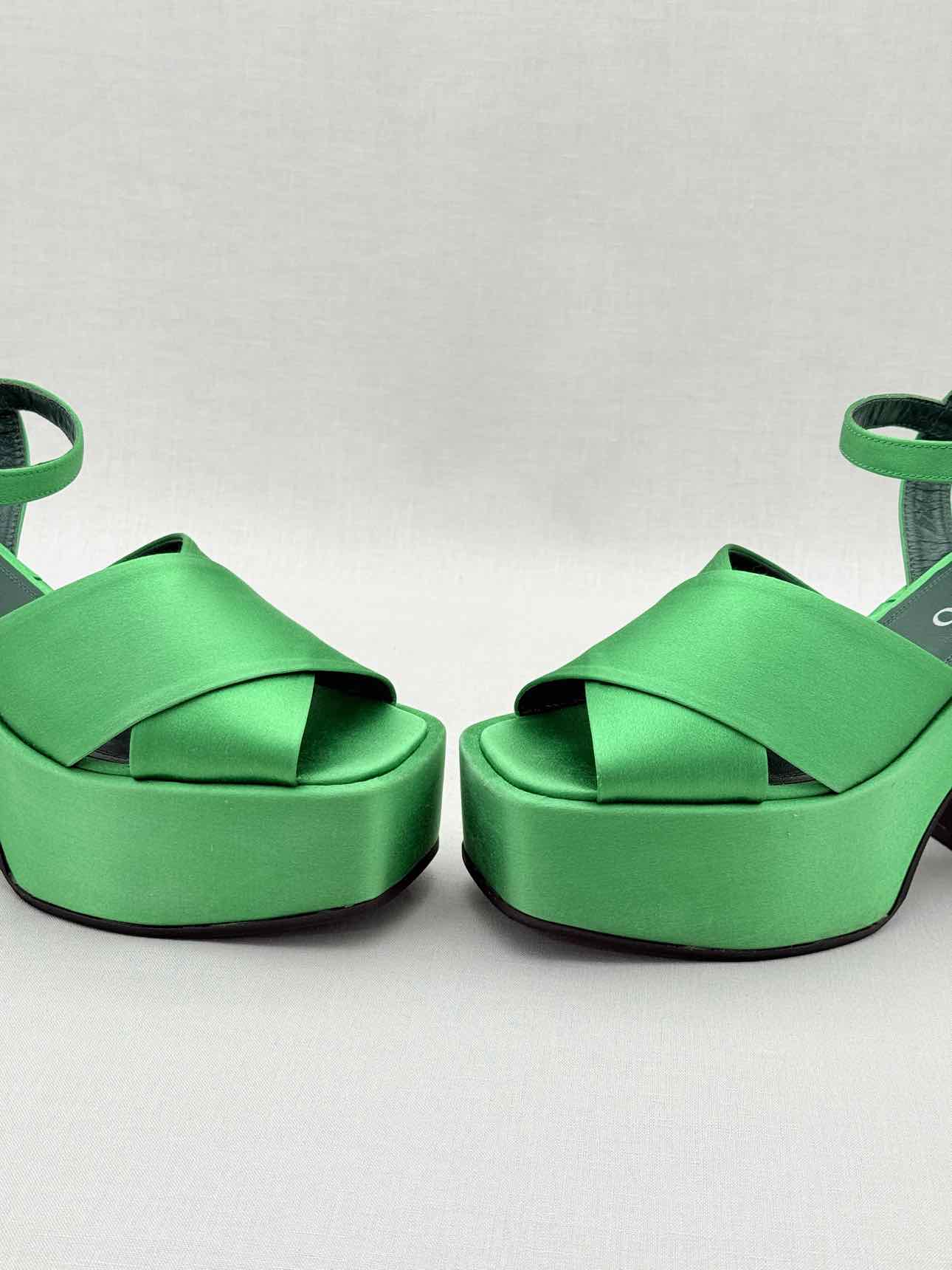 NODALETO Bulla Joni Green Size EU 38.5 Heeled Sandals