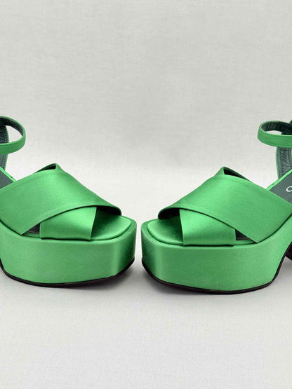 NODALETO Bulla Joni Green Size EU 38.5 Heeled Sandals