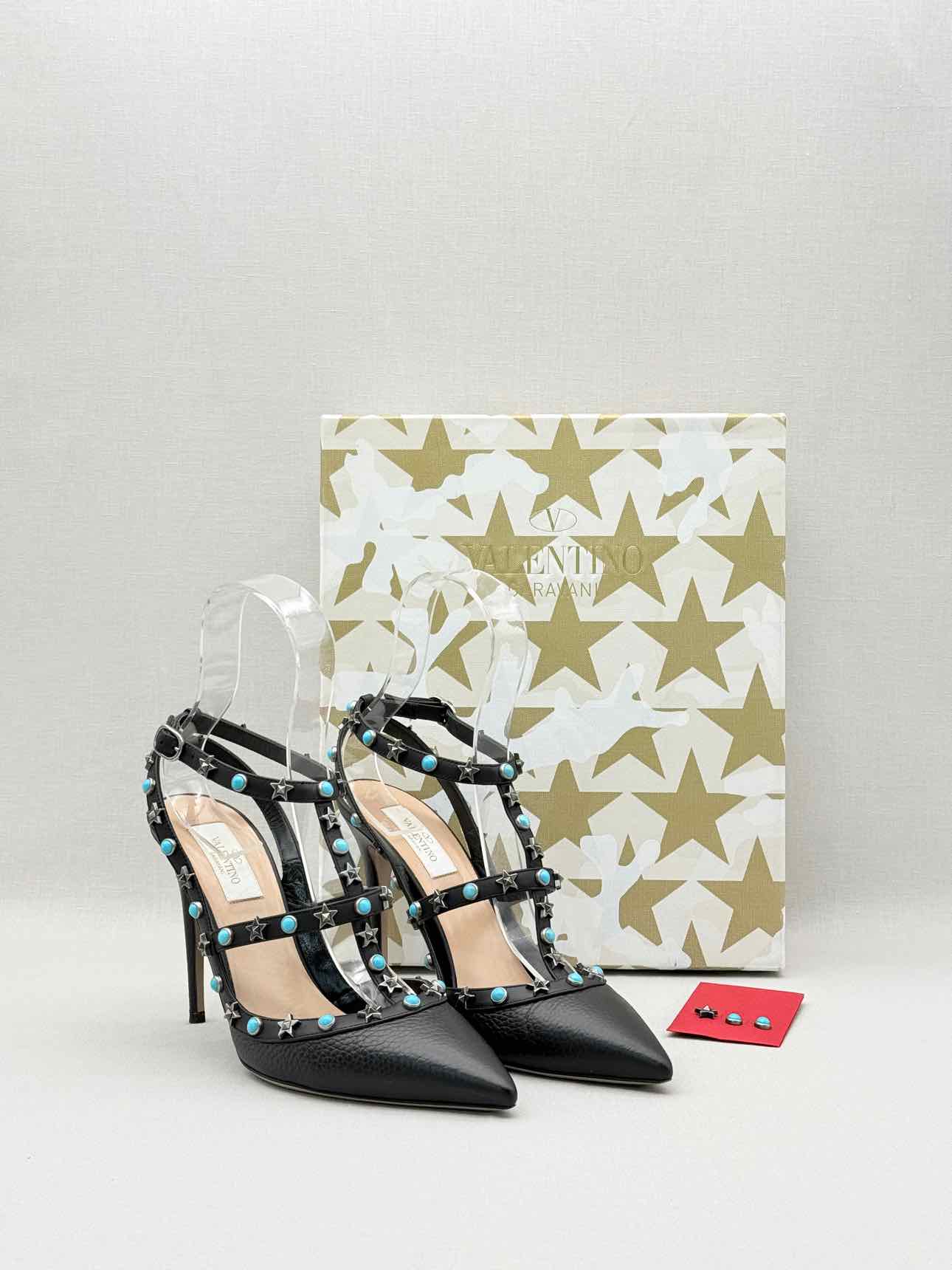 VALENTINO Rockstud Black Size EU 39.5 Pumps
