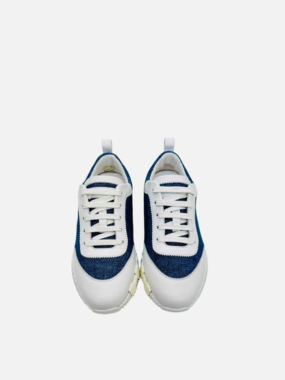 HERMES Bleu Clair & Blanc Size EU 37.5 Sneakers