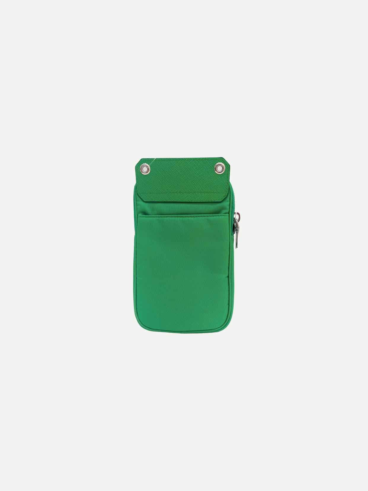 PRADA Phone Case Green Crossbody