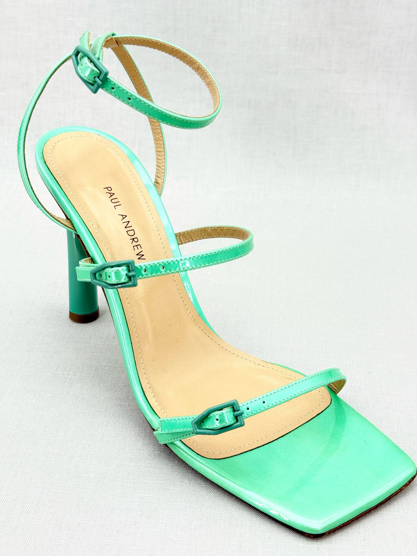 PAUL ANDREW Aqua Green Size EU 38.5 Heeled Sandals