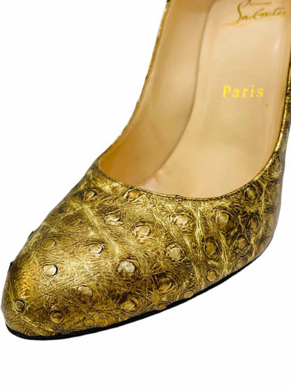 CHRISTIAN LOUBOUTIN Metallic Gold Size EU 38 Pumps