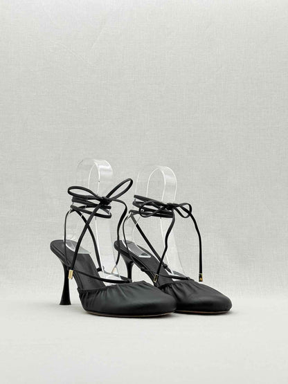 STUDIO AMELIA Round Toe Black Size EU 38 Heeled Sandals
