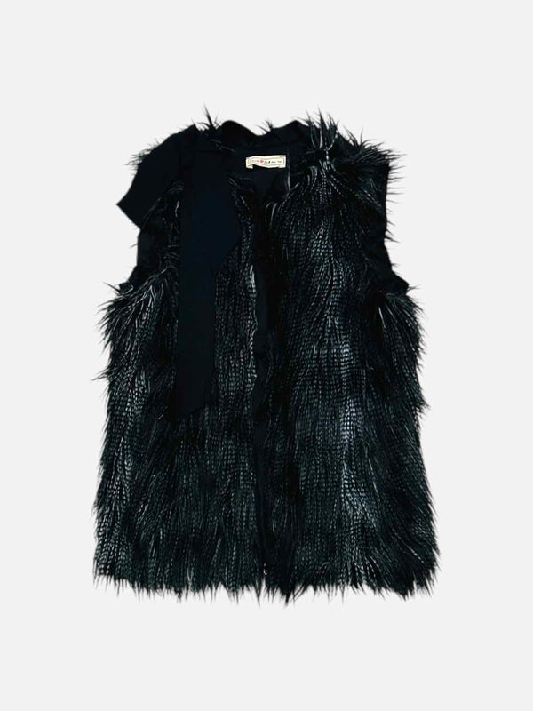 LANVIN Feather Black Size US 6 Gilet