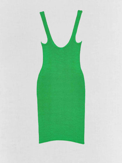 HUNZA G Bodycon Green Size One Size Short Dress
