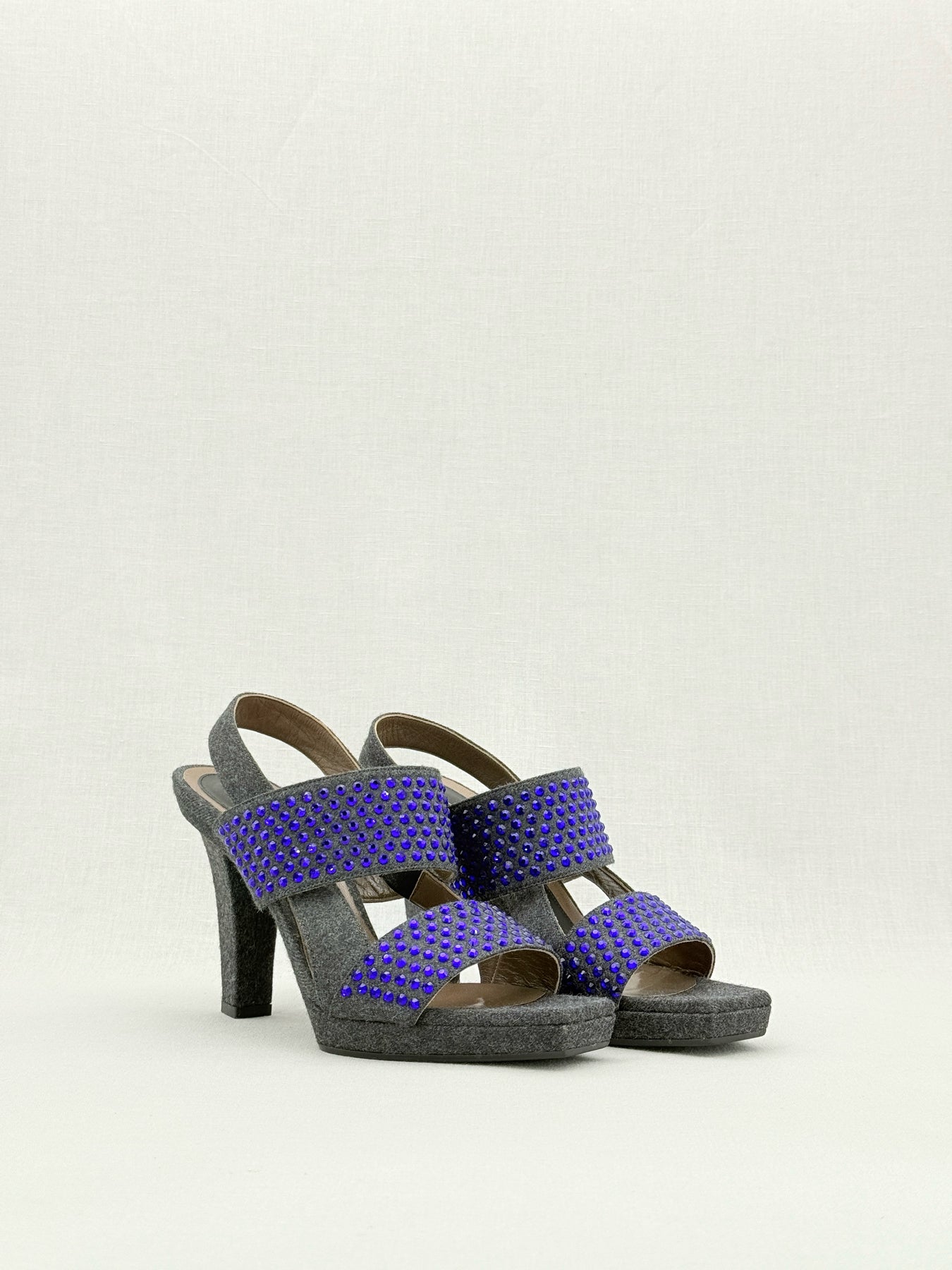 MARNI Grey & Purple Size EU 40 Heeled Sandals