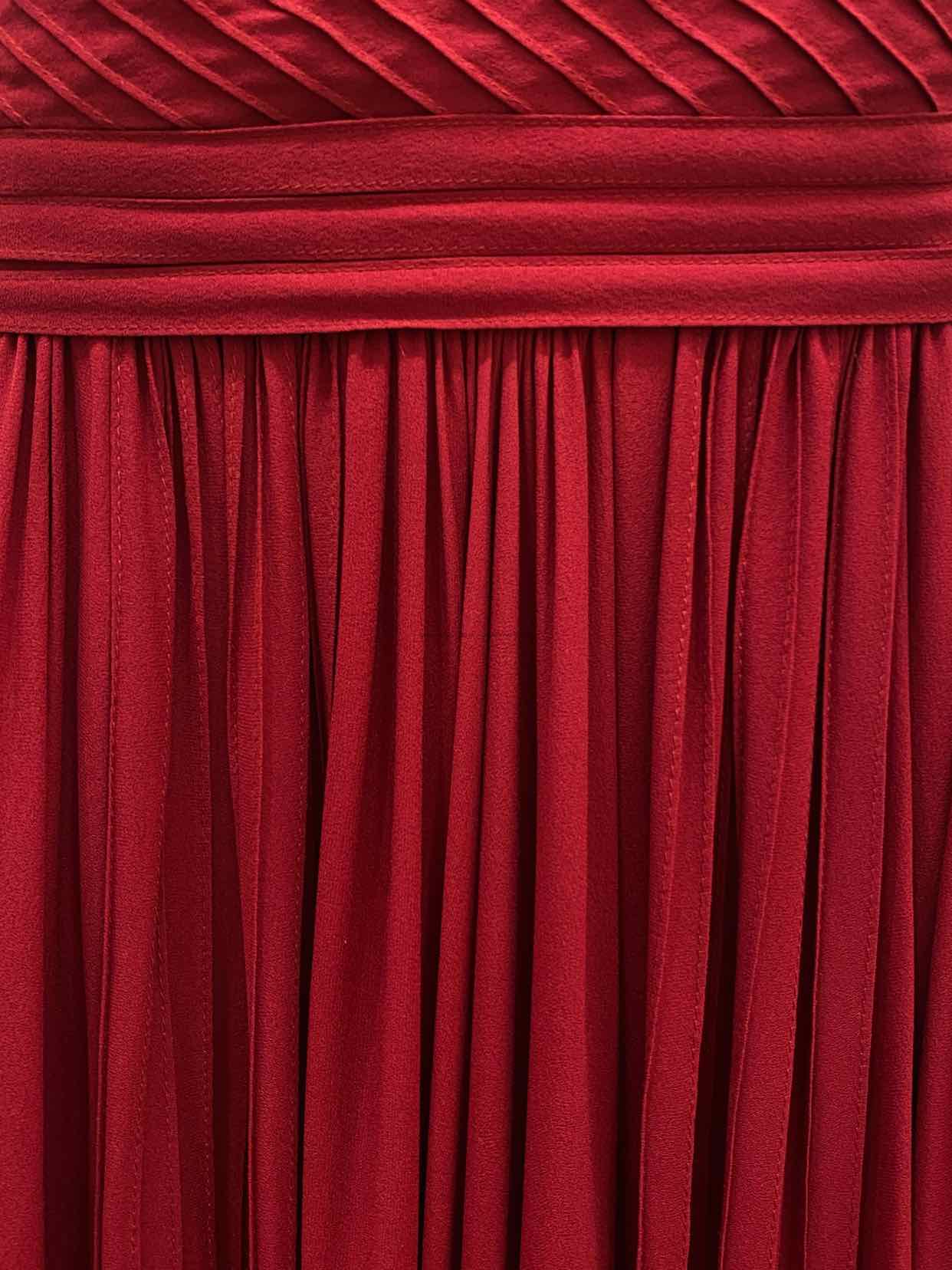 ELIE SAAB Open Back Burgundy Size US 6 Long Dress