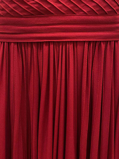 ELIE SAAB Open Back Burgundy Size US 6 Long Dress