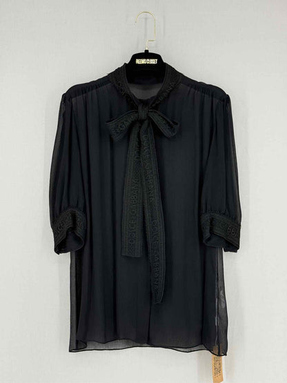DOLCE & GABBANA Black Size US 8 Blouse