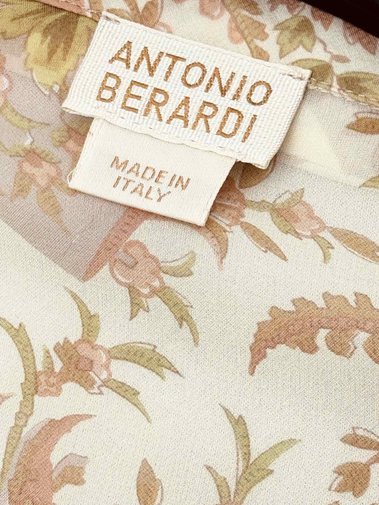 ANTONIO BERARDI Cream Multicolor Size US 6 Blouse