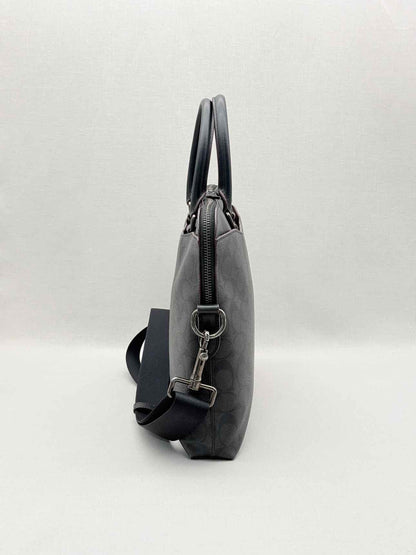 COACH Beckett Slim Black Signature Laptop Bag