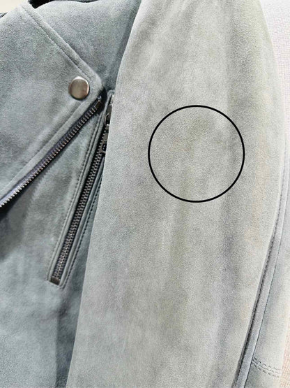 THEORY Tralsmin Biker Grey Size Large Jacket