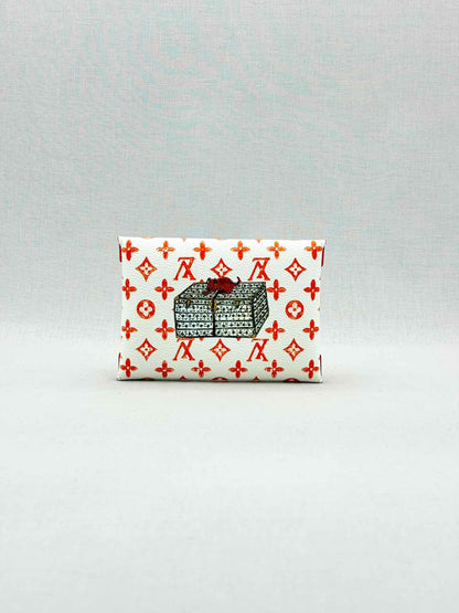 LOUIS VUITTON White Multicolor Monogram Clutch