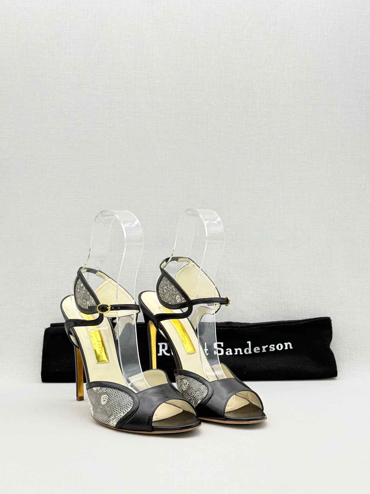 RUPERT SANDERSON Avril Black Size EU 40 Heeled Sandals