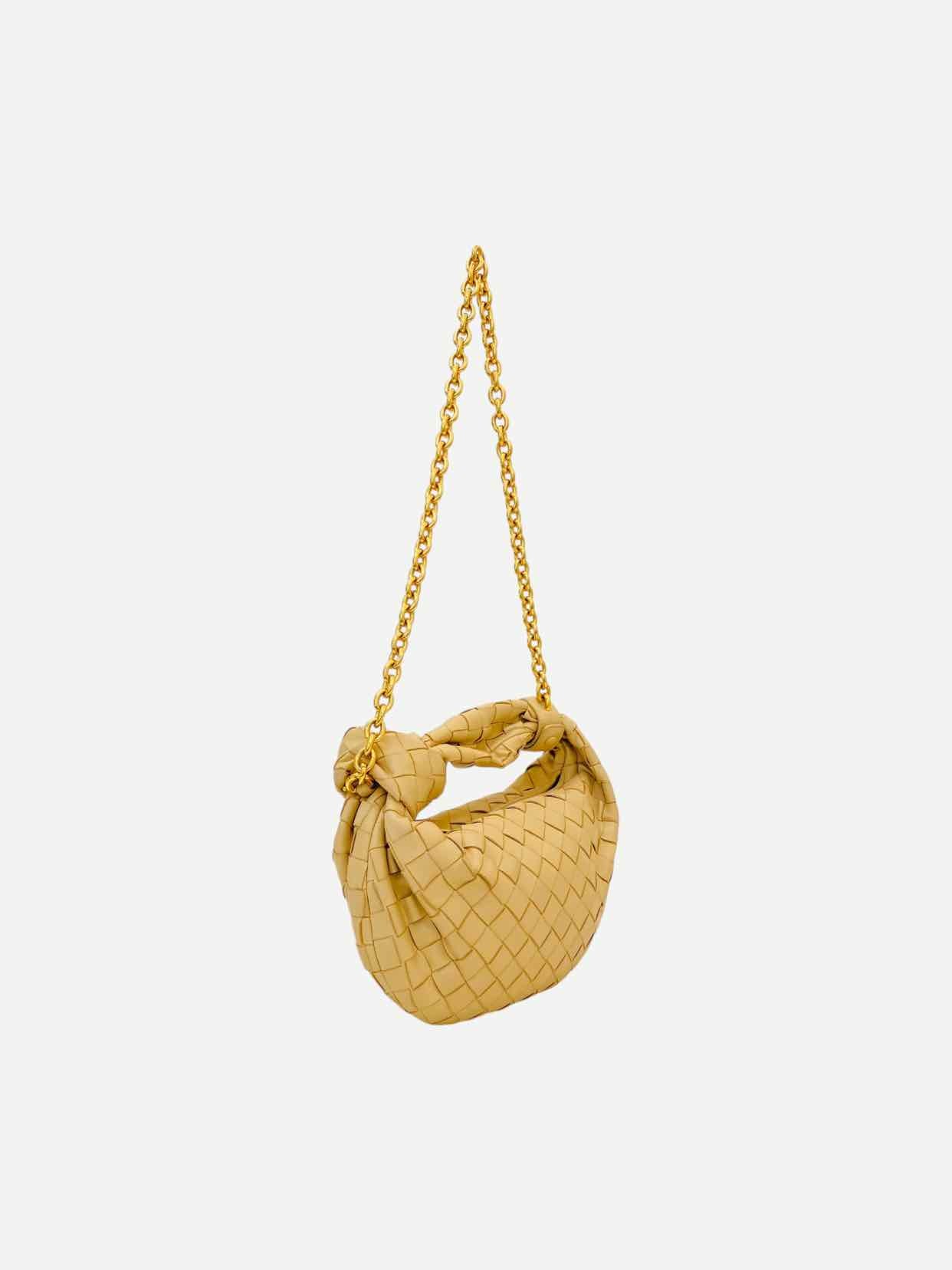 BOTTEGA VENETA Chain Jodie Beige Shoulder Bag