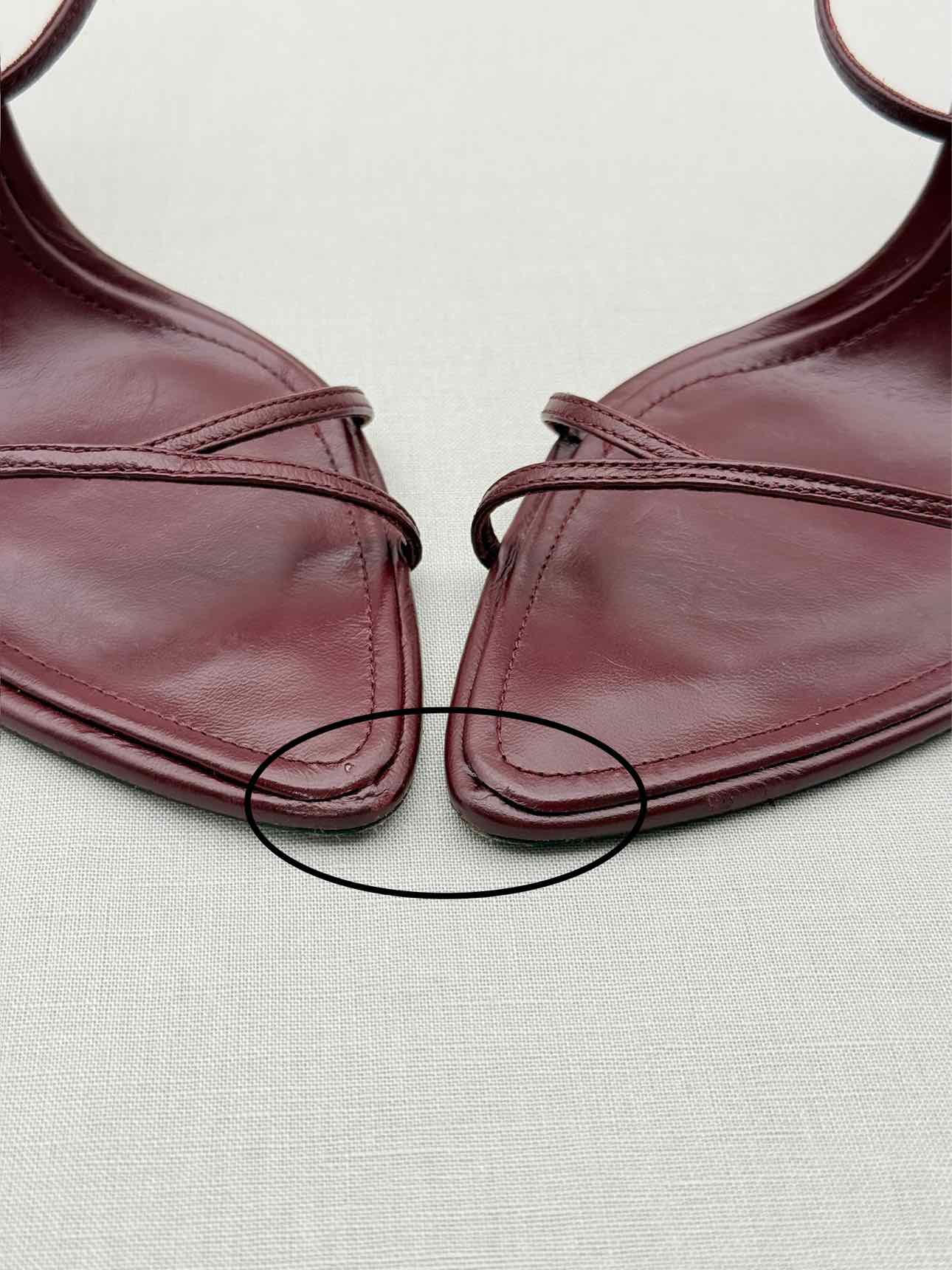 MANGO Burgundy Strappy Size EU 38 Heeled Sandals