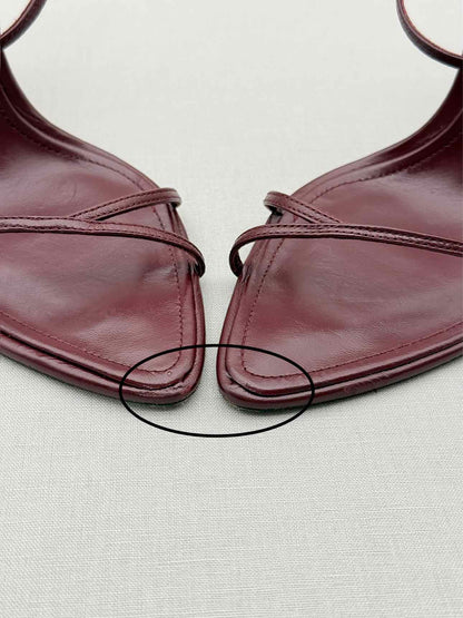 MANGO Burgundy Strappy Size EU 38 Heeled Sandals