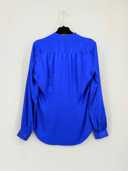 L'AGENCE Bianca Royal Blue Size Small Blouse