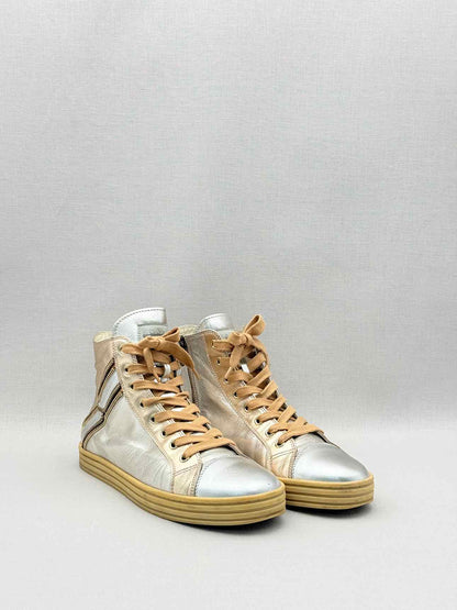 HOGAN Rebel Silver & Gold Size EU 38.5 Sneakers