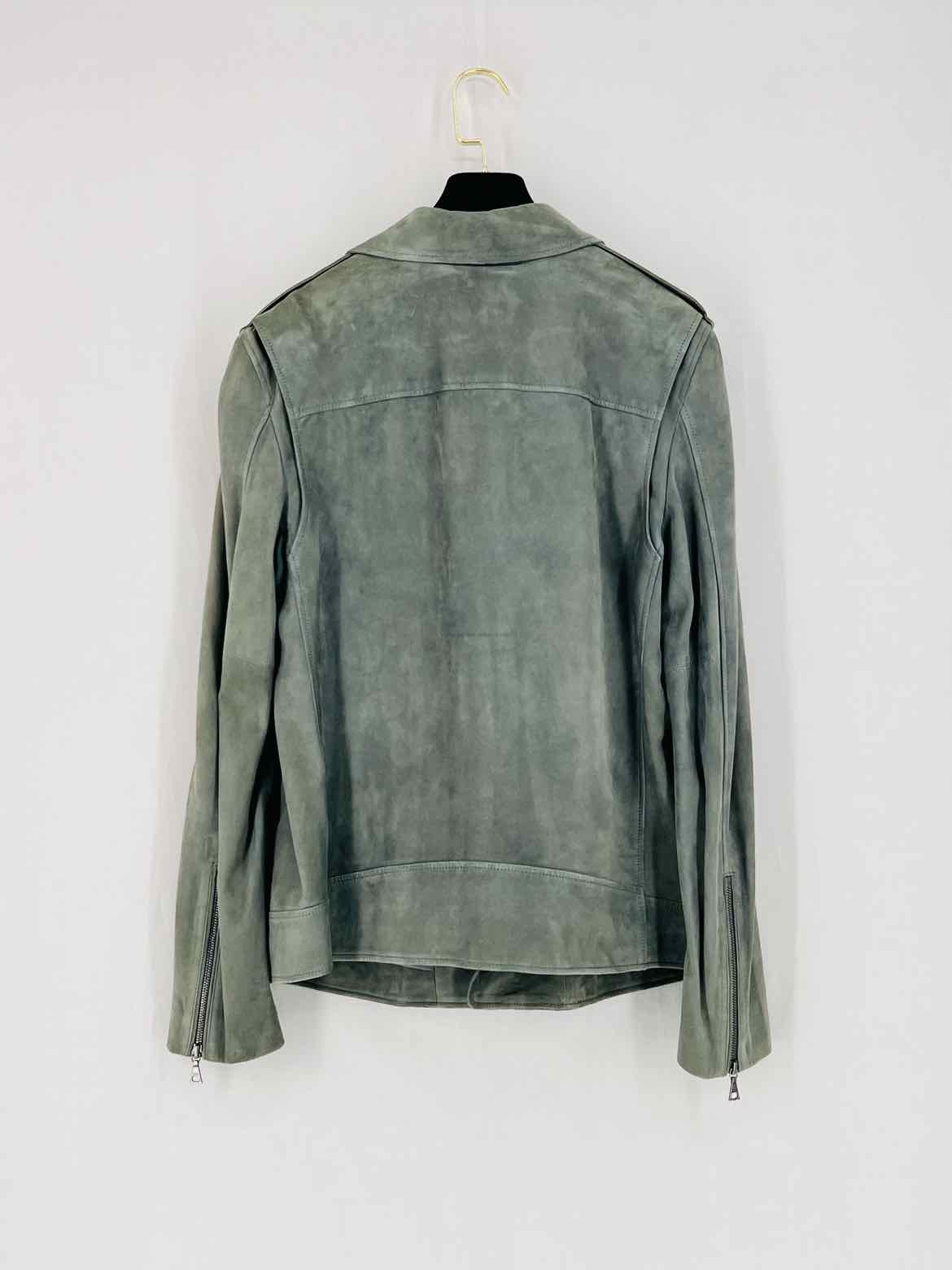 THEORY Tralsmin Biker Grey Size Large Jacket