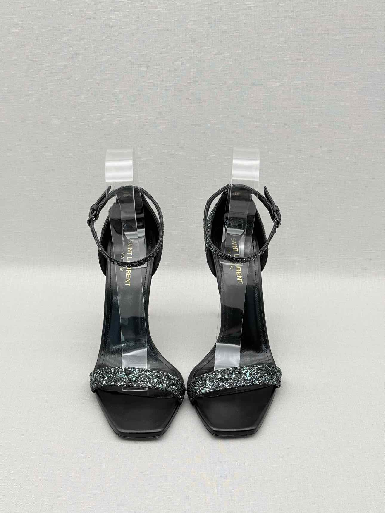 SAINT LAURENT Ambar Glitter Size EU 40 Heeled Sandals
