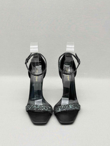 SAINT LAURENT Ambar Glitter Size EU 40 Heeled Sandals