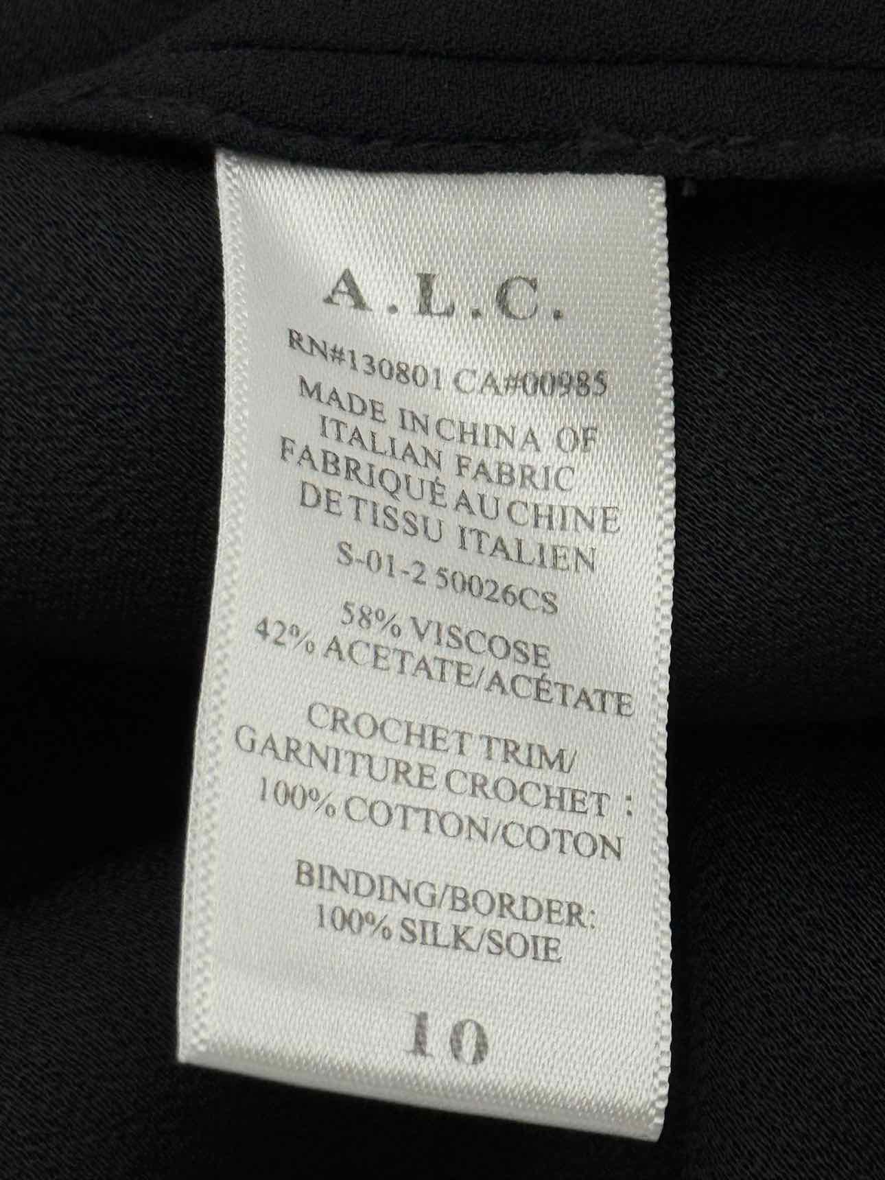A.L.C. Black Knit Size US 10 Top