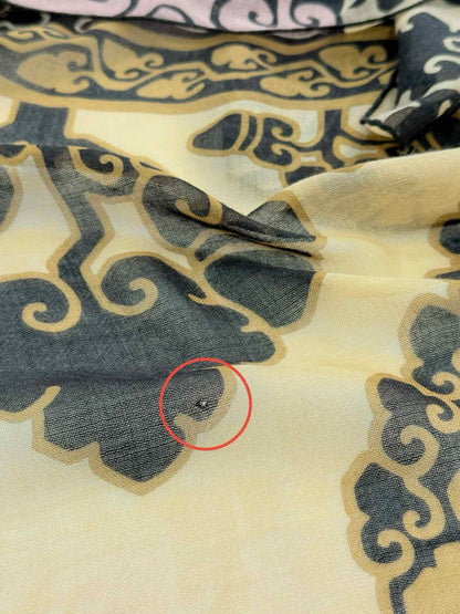 LEONARD Beige Multicolor Floral Print Scarf