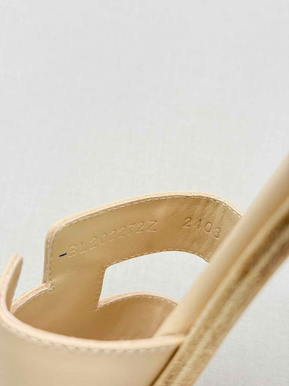 HERMES ORAN Beige Mastic Size EU 38 Sandals